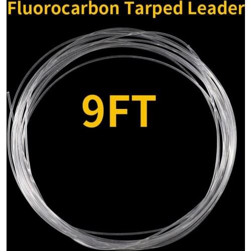 New Fly Fishing Fluorocarbon Leader Tippet Line For Big Games Streamer Nymph Flies Tapered Fly Fishing Leader Tippets