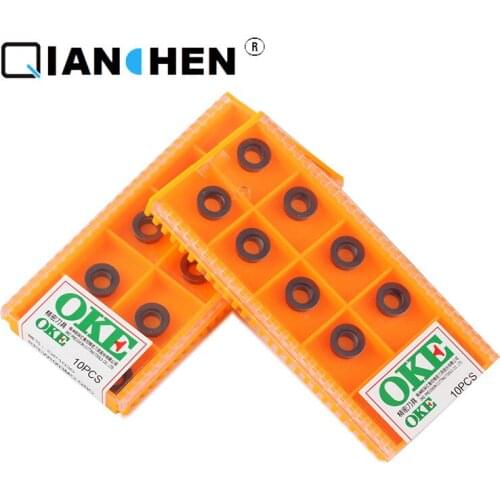OKE 10pcs/lot High Precision High Performance High Strength CNC RPEW1003MO-QBG OP1030 Industry Carbide Inserts Hard Alloy