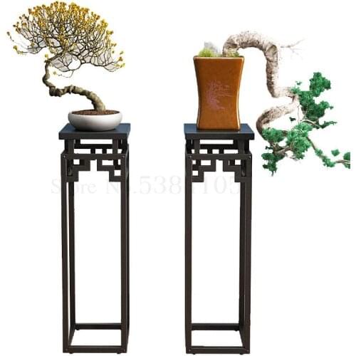 Chinese Flower Stand Zen Multi-layer Shelf Balcony Wrought Iron Green Flower Stand Living Room Fleshy Flower Stand Flower Pot Sh