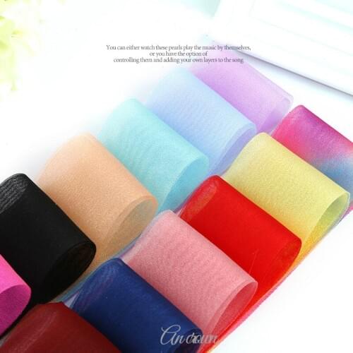 60mm Sheer Crystal Organza Tulle Roll Gift Box Packaging Ribbon Wedding Birthday Party Decor Arts Carft Packing Material (50M)