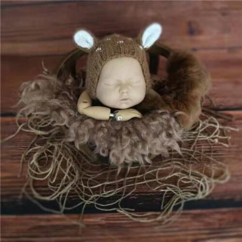 Baby Posing Fabric Background Natural Burlap Props Blanket Burlap Newborn Photography Props Blanket Backdrop