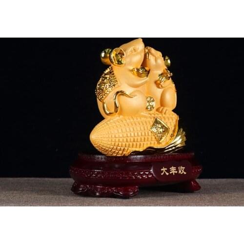 Resin creative mascot rat crafts living room zodiac rat home decoration