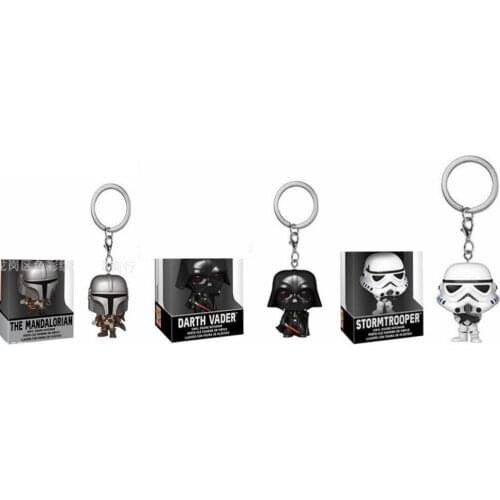 Stsr wars White pawns mandalorian darth vader Keychain PVC Action Figure Collection Model Toys For Children