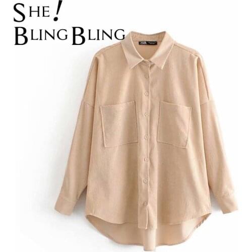 Женские вельветовые рубашки SheBlingBling China At AliExpress