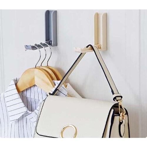 Foldable Hook for Wall Hooks Door Hat Organizer Household Scarf Bag Clothes Hanger Adhesive Hook Hanger Clothes Rack Tie Rack