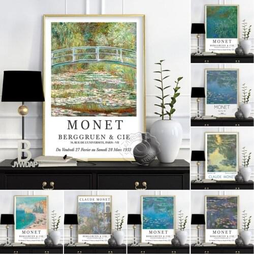 Modern Art, Claude Monet Bridge Over A Pond Of Water Lilies, Gallery Exhibition Poster, Monet Print, Poster Print, Wall Art