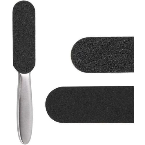 Steel Pedicure Callus Remover Foot Rasp File +10 Grits Pad Abrasive Pads Replacement Remove Dead Skin Calluses