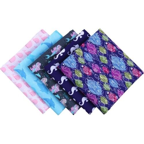 50*145CM cartoon pattern Polyester cotton Fabric Patchwor Printed for Tissue Kids Home Textile for Sewing Doll Dress Curtain