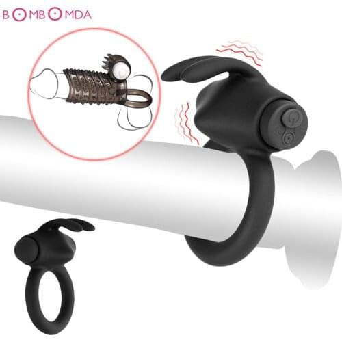 USB Charging Vibrating Penis Ring Penis Erection Ring Delaying Ejaculation Cock Rubber Rings Penis Enlargement Sex Toys for Man