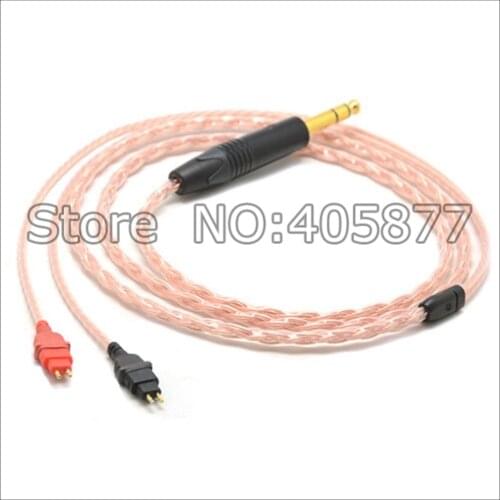 High quality Earphone Cable1/4 6.35mm DIY Hi-end 8 Cores 5n Pcocc copper Headphone Upgrade Cable for HD580 HD600 HD650 Headphone