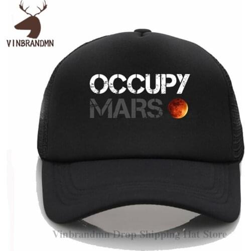 Vinbrandmn Funny hats Elon Musk Baseball caps for women men Immigrate To Mars sun hat Occupy Mars Fishing hat Space Program hats