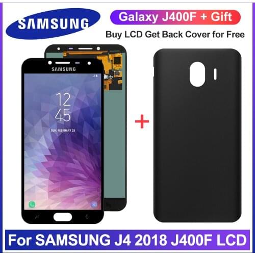 Super AMOLED For Samsung Galaxy J4 J400 J400F J400G/DS SM-J400F LCD Display Touch Screen Digitizer Assembly+Battery Cover