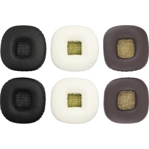 1 pair High Elasticity Headset Earpads Replacement Ear Pads Cushion For Marshall Major On Ear Headphones Brown Black White
