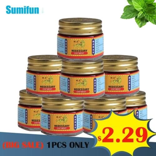10pcs 100% Original Red Tiger Balm Ointment Thailand Painkiller Muscle Pain Relief Cream Soothe Itch Refresh Plaster 19.5g