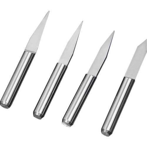 10pc 3.175MM Shk 60deg 0.3mm Carbide CNC Router Tools wood router machine V Shape Engraving tool PCB Cutters Woodworking J3.6003