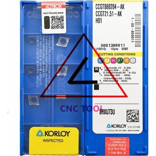CCGT060204-AK H01 10pcs Original Korea KORLOY Cutting Tool