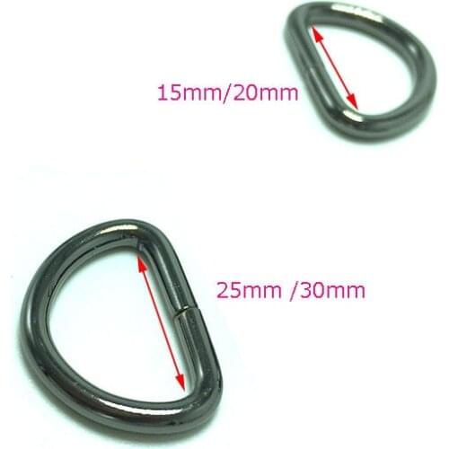 10pcs/Pack 20mm D Ring Metal Buckle Webbing Backpack Bag Parts Leathercraft Strap Pet Collar Sewing Accessories