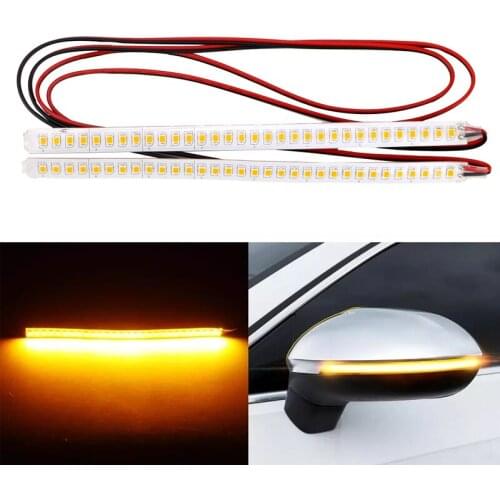 2pcs Car Rearview Mirror Indicator Lamp Streamer Strip For KIA Sid Rio Soul Sportage Ceed Sorento Cerato K2 K3 K4 K5