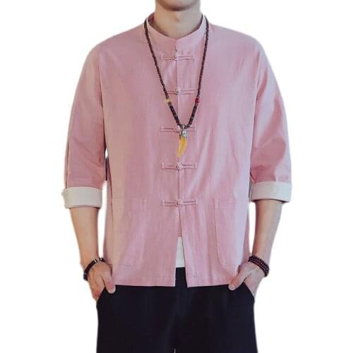 2021 chinese oriental style cook uniforms breasted cotton design restaurant overalls stand-up collar cotton and linen cook tops