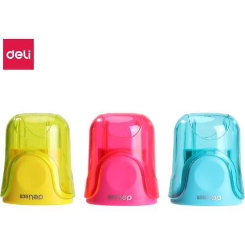 DELI R01100 Pencil Sharpener 3PCS/Set U shape touch grip school shapeners cutter kids office stationery