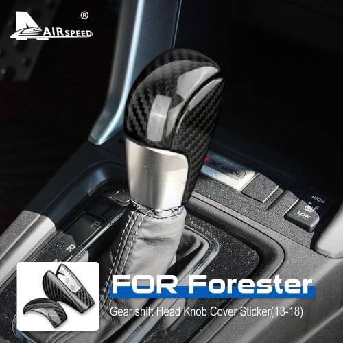 AIRSPEED for Subaru Forester 2013 2014 2015 2016 2017 2018 Accessories Carbon Fiber Interior Car Gear Shift Knob Covers Stickers