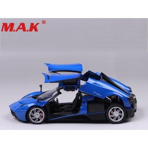 Kids toys diecast car 1:18 scale 1:18 alloy Pagani red/blue color street racing car model toys collection gift