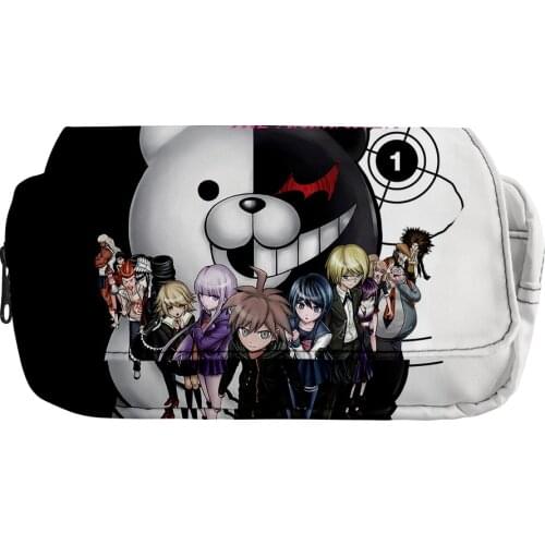 Danganronpa 3D Oxford cloth Double-layer pencil case student school pencilcase stationery office pencilcase household stationery