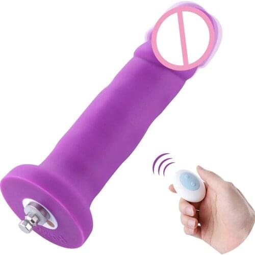 Hismith 17cm Vibrating Dildo with 3 Speeds 4 Modes KlicLok Connector - Silicone Anal Dildo for Advanced Users Diameter 3.5cm