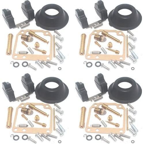 4 Sets Carburetor Rebulid Kit For XJR400 1993-1998 Chamber Seal Vacuum Diaphragm Air Mixture Screw Float Valve