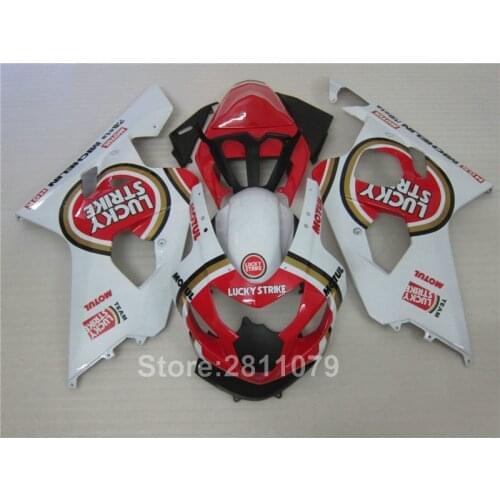 High quality plastic fairing kit for Suzuki SRAD GSXR600 04 05 GSXR 600 750 2004 2005 red white fairings set TI08