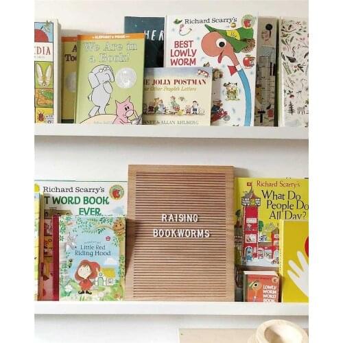 Square Felt Letterboard Oak Wood Message Board 330 Plastic Letters Easel Drawstring Bag Felt Letter Board Home Decor