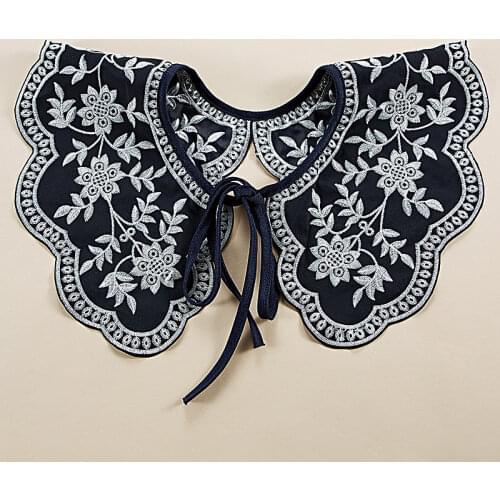 Women Floral Print Fake False Collar Sweater Decorative Detachable Collars Female Blouse Dress Shawl Clothes Accessories