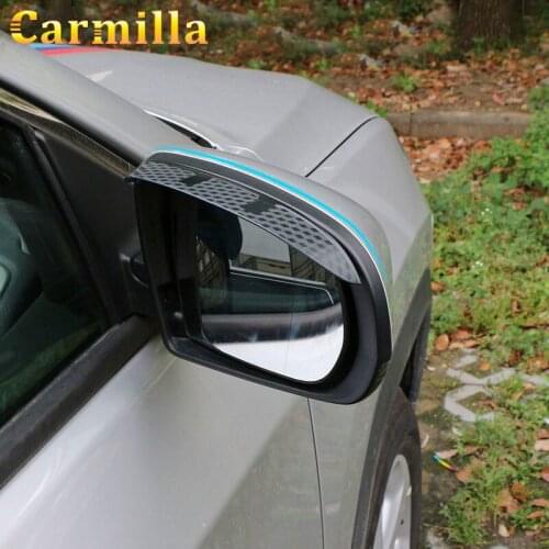 2Pcs/Set Carbon Fiber Car Rearview Mirror Cover Rear View Mirror Trim Sticker for Jeep Compass 2016 2017 for Jeep Renegade Car