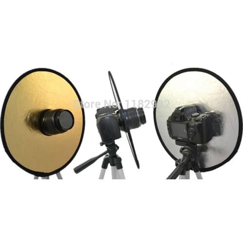 Photography Reflector 30cm 2 in 1 Collapsible Light Round Photography Hollow Reflector + Carrying Bag for Studio P4PM