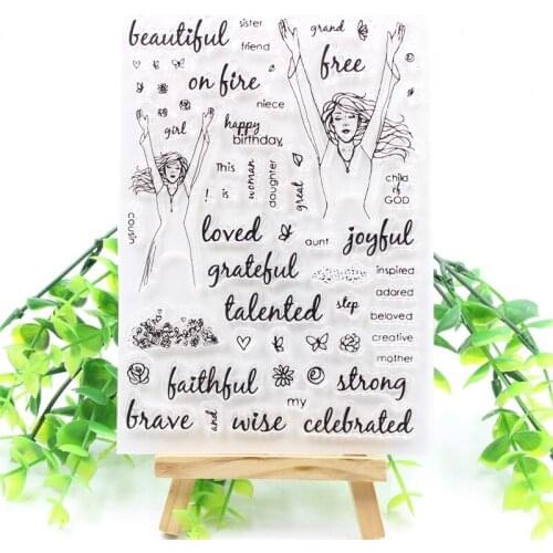 KSCRAFT Happy Birthday Transparent Clear Silicone Stamp/Seal for DIY scrapbooking/photo album Decorative clear stamp 269