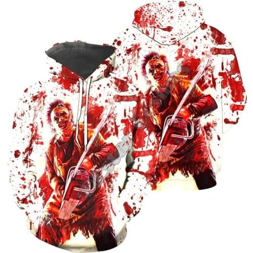 Leatherface Pullover Tracksuit Fashion Crewneck Casual Men Women 3D printed Sweatshirts/Hoodies/jacket Halloween drop shipping