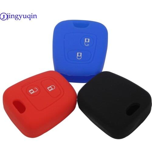 2 Button Silicone Case For Peugeot 107 206 307 207 408 For Citroen c2 c3 c4 Berlingo Xsara Picasso For Toyota Aygo Straight Key