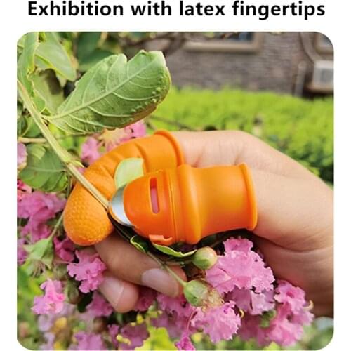 Silicone Thumb Knife Finger Protector Vegetable Harvesting Knife Garden Plant Metal Blade Scissors Separator Cutting Rings