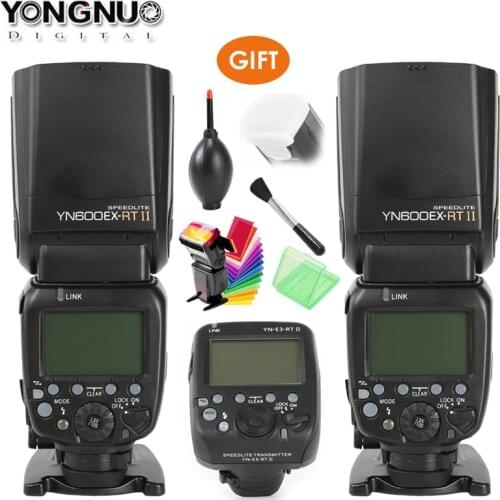 YONGNUO YN600EX-RT II 2.4G Wireless HSS 1/8000s Master Flash Speedlite + YN-E3-RT TTL Radio Trigger Speedlite Transmitter+ Gift