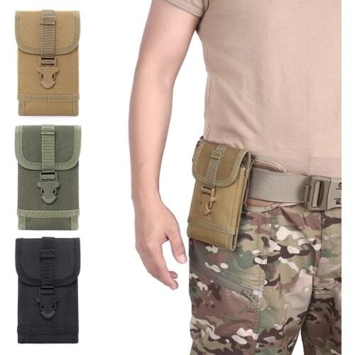 Tactical Molle Phone Pouch 1000D Military Waist Bag Outdoor Men EDC Tool Bag Pack Purse Mobile Phone Bag Case Hunting Compact Ba