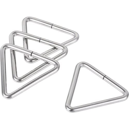 Uxcell Metal Triangle Ring Buckle 2"(50mm) Inner Width for Strap Craft DIY 6 Pcs