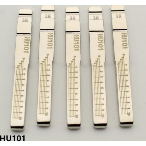 XIEAILI OEM 30Pcs NO.38 HU101 Engraved Line Key Blade Scale Shearing Teeth Uncut Key Blade For Ford Focus/Mondeo K412