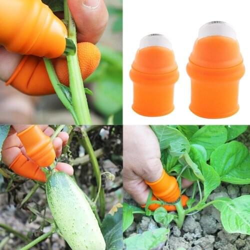 1pcs Silicone Finger Protector Protective Gears Safe Tool Picking Protectors For Cutting Garden Fruit Blade Gloves Rings Ga H4T3