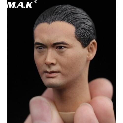 1/6 Male Head Accessory God of Gamblers Chow Yun Fat Head Carved Gao Jin Head Model for 12'' Figure Model