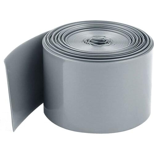 10M 29.5mm PVC Heat Shrink Tubing Wrap for 1 x 18650 Battery Gray
