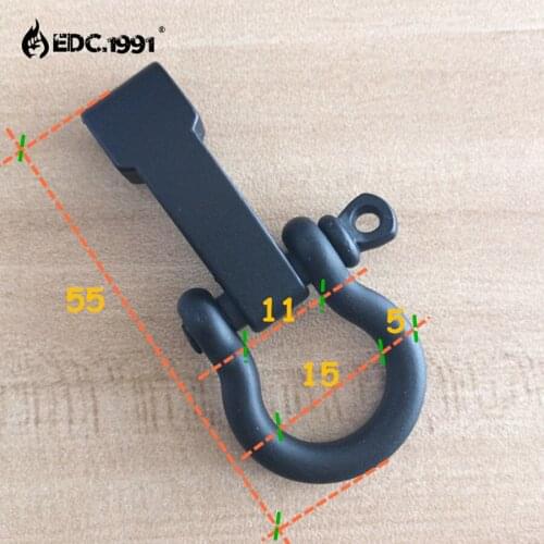 10 PCS Scrub O Shape Alloy Adjustable Anchor Shackle Emergency Rope Survival Paracord Bracelet Buckle for Outdoor Camping tools