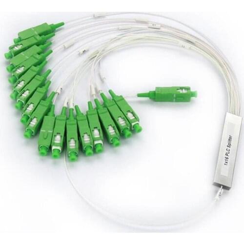 100pcs 0.9mm Steel Tube 1x16 Mini Blockless SC/UPC Connector 1*16 Fiber Optic PLC Splitter