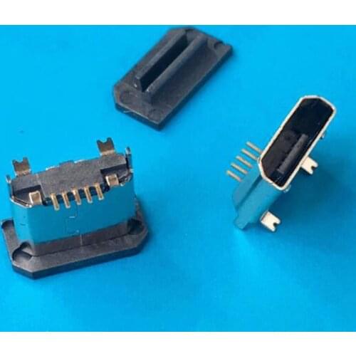 100pcs/lot Vertical SMT Micro USB female socket Micro USB 5p female charging port connector