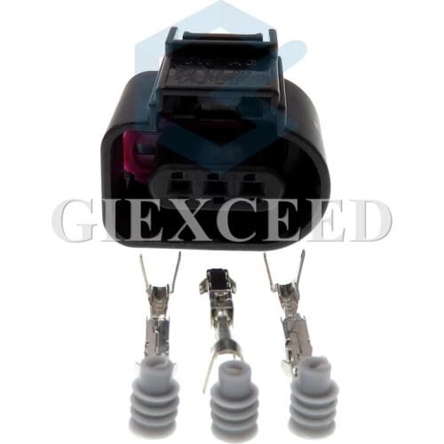 2 Sets 3 Pin 8K0 973 703 Compressor Air Conditioner Pressure Switch Socket Intake Pressure Sensor Plug For VW Audi