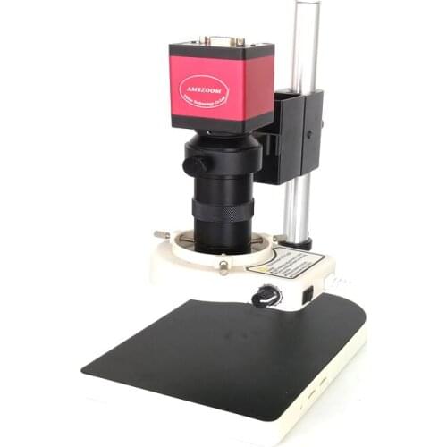 8X-130X magnification zoom lens 13MP 720P 60FPS HDMI VGA output industrial digital video microscope camera phone repair